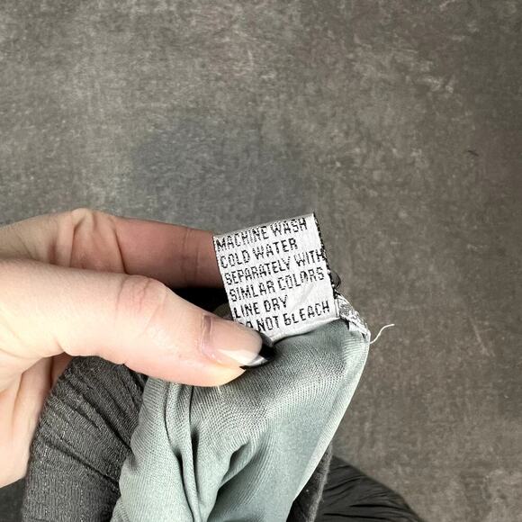 J.Crew Tiered Maxi Skirt Womens L Gray Embroidered Lined Rayon Eyelet Lace-Trim - Picture 7 of 9